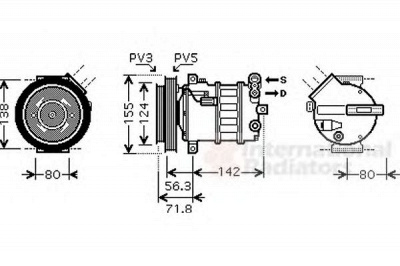 VAN WEZEL 0100k107 -  Компрессор, кондиционер